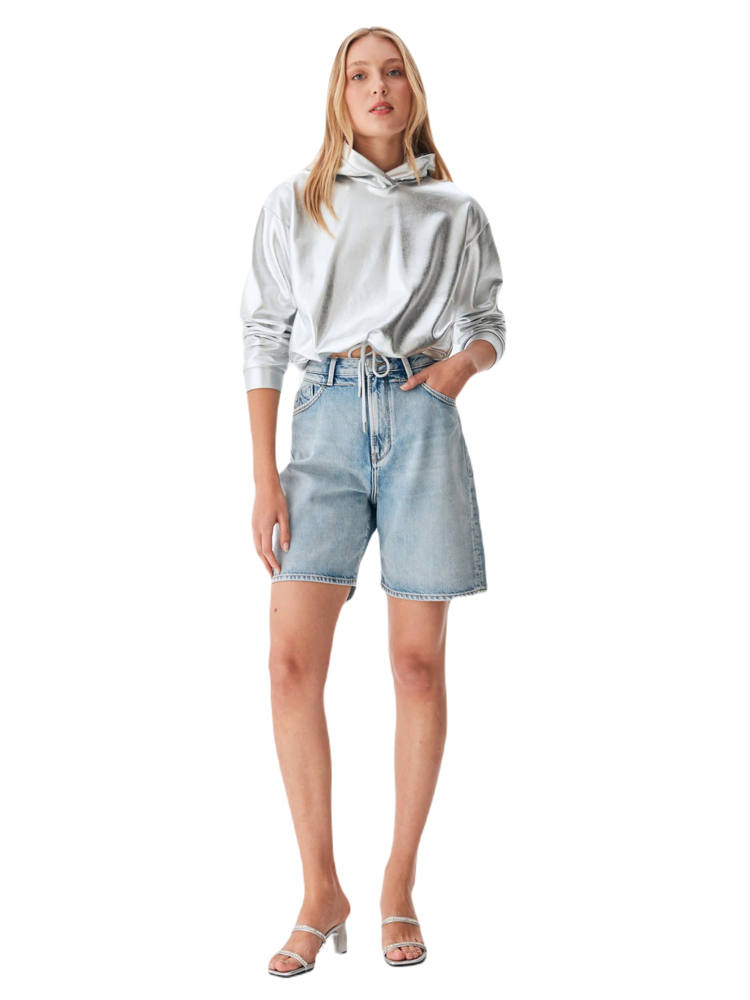 LTB Jeans Damen Larie Jeans-Shorts, Aladra Wash 54909, XL