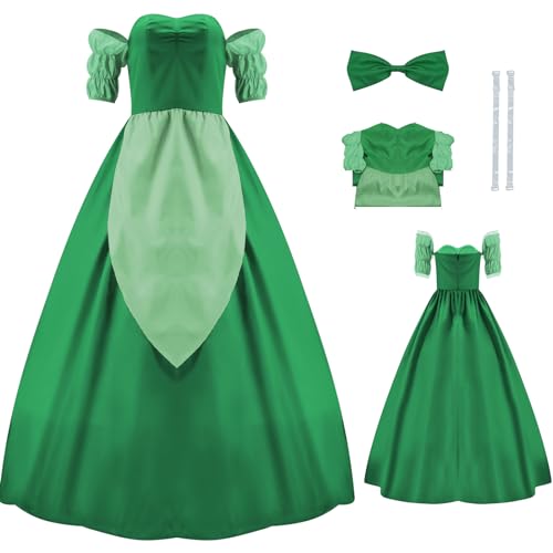 AYYOHON The Bimbettes Cosplay Kostüm Claudette Laurette Paulette Kleid Schulterfrei Prinzessin Ballkleid für Erwachsene Halloween 3XL