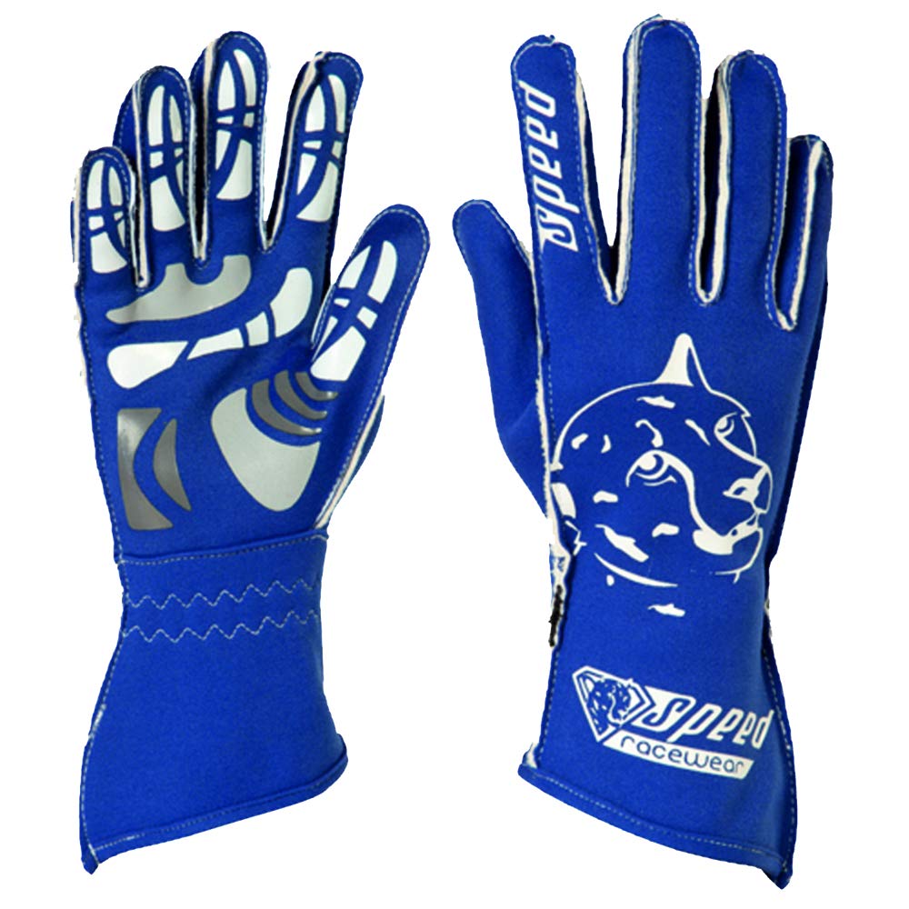 Speed Racewear - Motorsport Handschuhe - Karthandschuhe Melbourne - Blau/weiß (8)