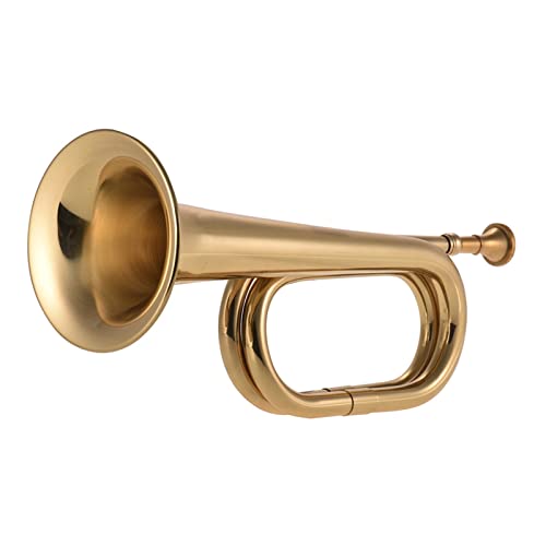 Trompete Messing B Wohnung Bugle Anruf Trompete Messing Kavallerie Horn Mit Mundstück Für Schulband Kavallerie Militärorchester