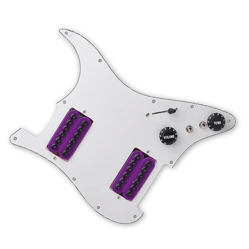 Standard-Pickguard-Tonabnehmer HH Loaded Prewired Two Humbucker Coil Splitting Pickguard Pickup für E-Gitarre (Color : E)