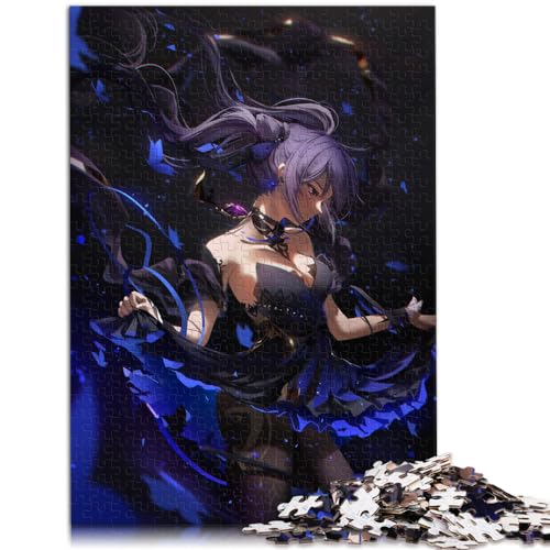 Puzzlespiel Genshin Impact Keqing Puzzle 1000 Teile Holzpuzzle Lernpuzzle Geburtstagsgeschenk, Geschenke für oder, Wandkunst （50x75cm）