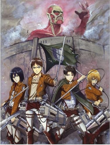 Hfmquisutron Puzzles 1000 Stück Japanische Fantasy Anime Eren.Jaeger Wand Kunst Poster Holz Erwachsene Spielzeug Dekompression Spiel Rt175Ha