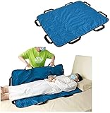 Lagerungsunterlage für Patienten Transfer Board Lift Sheet Slide Schutzmatte Krankenhausbett Matte mit Griffen für Inkontinenz, Bariatrie, ältere Menschen – wiederverwendbar und waschbar (121,9 x