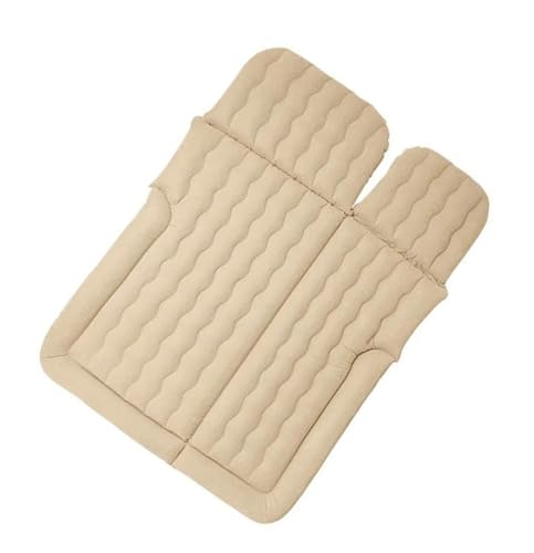 GLILAR Auto Luftmatratze Universal-Luftmatratze Campingkissen Auto-Reisebett Aufblasbares Bett Rückreisematratze SUV Isomatte Kofferraum Luftkissen Autozubehör(Beige)