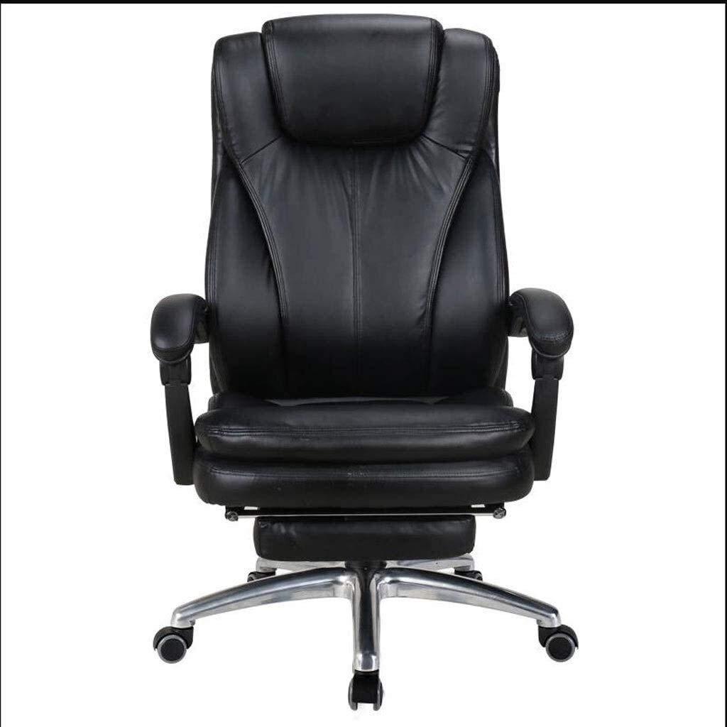 Stuhl Haushalts-Liegestuhl Schreibtischstuhl Rückenlehne Arbeitszimmer Lederstuhl Business Lifting Boss Chair High-Back Leder Executive Drehstuhl Verstellbarer Drehstuhl Büroschreibtischstuhl mit