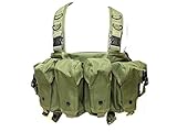 AK Chest Tactical Vest Militärausrüstung AK 47 Magazintasche Airsoft Paintball Jagdweste Im Freien Outdoor (Color : OD, Size : One size)