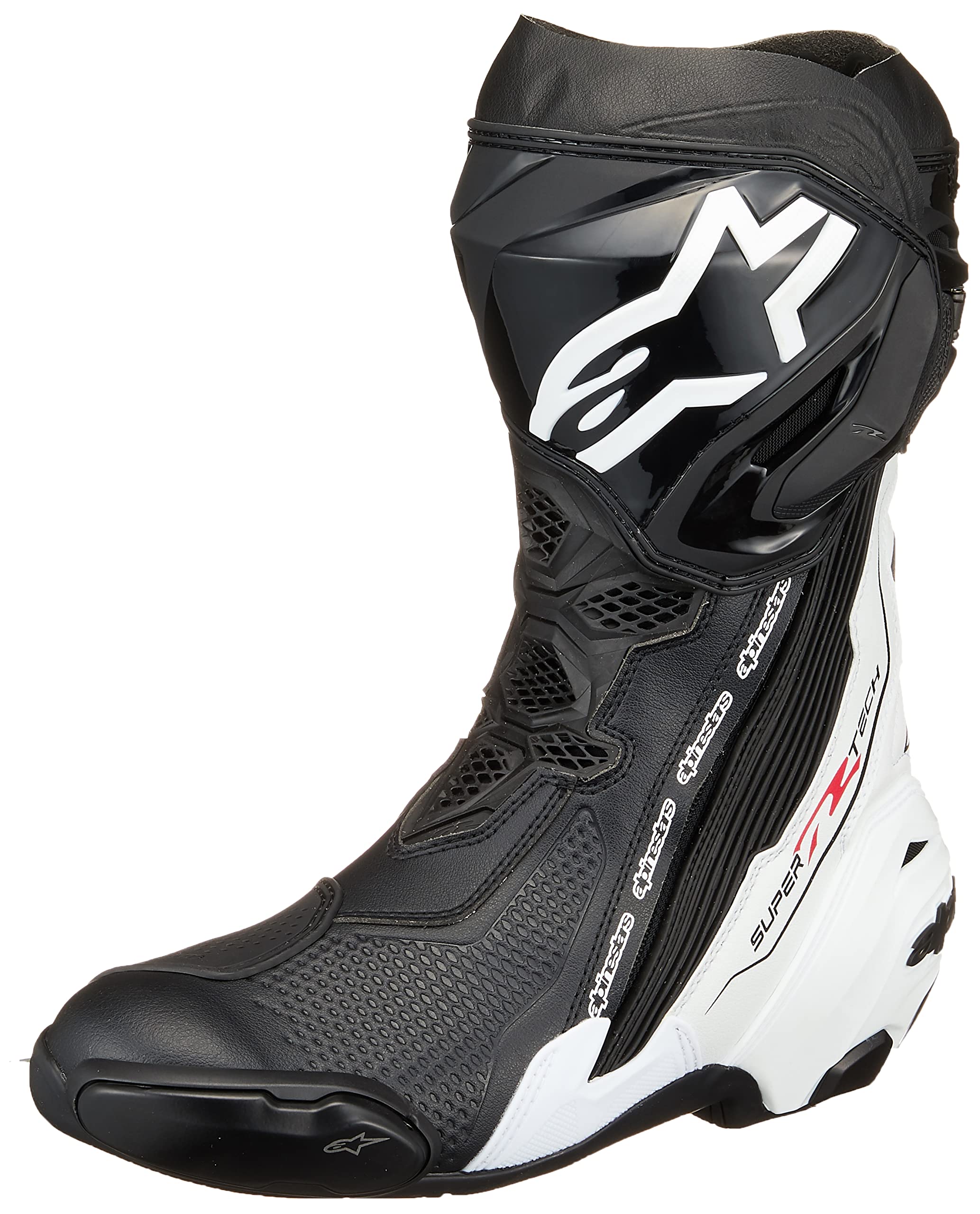 Alpinestars Supertech R Motorradstiefel (Black/White,43)