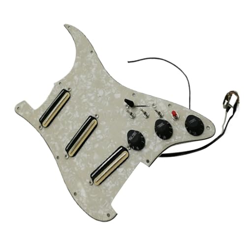 Standard-Pickguard-Tonabnehmer SSS vorverdrahtete Schlagbrett-Tonabnehmer Gitarren-Humbucker-Tonabnehmer, geladenes Schlagbrett-Tonabnehmer-Set (Color : 7)