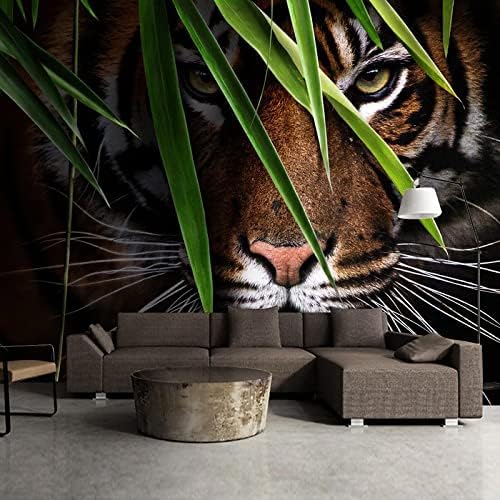 Tiger-Poster 3D Tapeten Wanddekoration Fototapete Sofas Wohnzimmer Wandbild Schlafzimmer-300cm×210cm