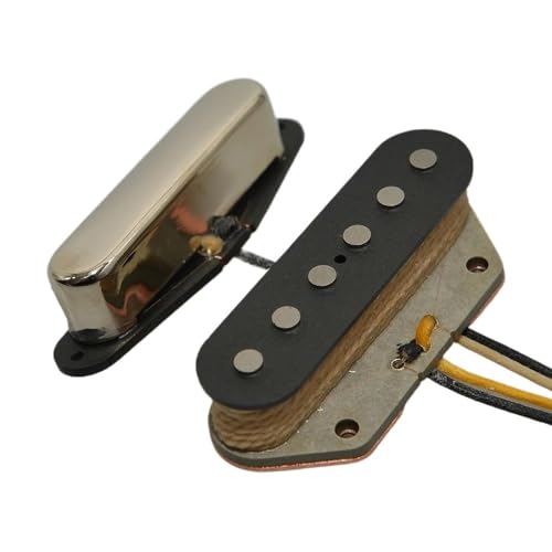 Gitarren-Tonabnehmer Tonabnehmer Mit Flat Pole Stagger Pole Bridge TL Gitarren-Tonabnehmer Für E-Gitarre (Color : Flat Pole A Set)