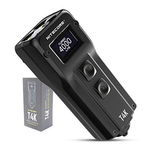 Nitecore T4K 4000 Lumen Turbo Taschenlampe Aufladbar mit OLED-Display Manventure Edition