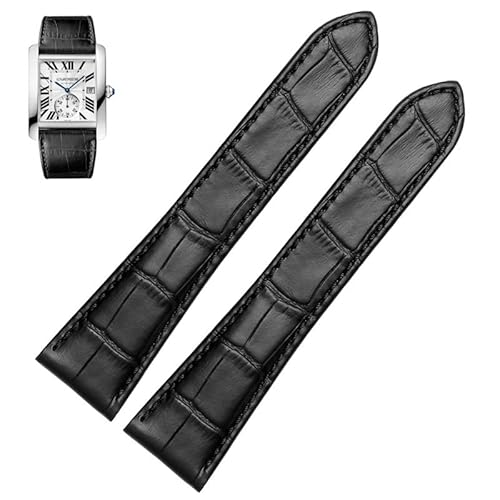 BANDKIT Uhrenarmband für Cartier Tank Calibre Serie, echtes Leder, mechanische Uhr für Damen und Herren, 20 mm, 22 mm, 23 mm, 25 mm, 24 mm, Achat