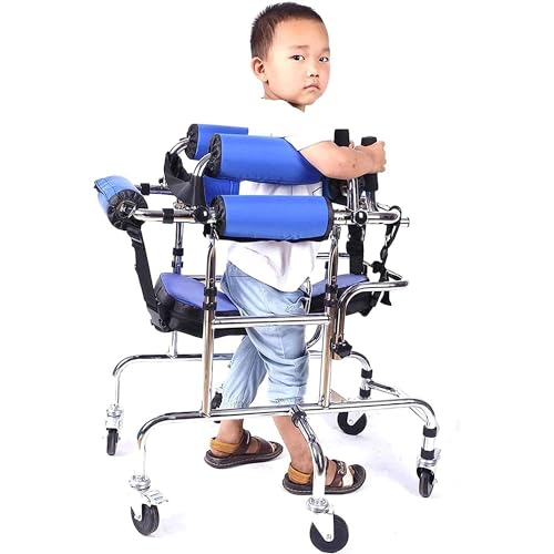 Gehhilfen Für Kinder, Kinderrollator Mobilitätsgehhilfe Mit 360° Drehbaren Rädern Und Kissen Höhenverstellbare Gehhilfe Für Kinder Mit Gehbehinderung, Hilfsausrüstung Für Behinderte, Rehabilitat.