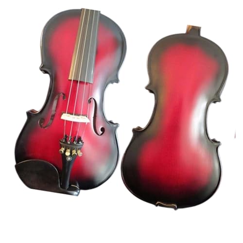 Geigen 4 saiten Violine Massivholz Violine Violine 4/4 Ausgewählte Farbe Violine Anfänger Erwachsene(Red)