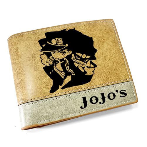 RYNDEX Jo-Jo's Bizar-re Adventu-re Anime Geldbeutel, Schmale Bi-Fold Kleines Portemonnaie, Kunstleder Kreditkartenetui Scheckkartenetui, für Teenager und Junge Mädchen(Color:Multicolor 18)