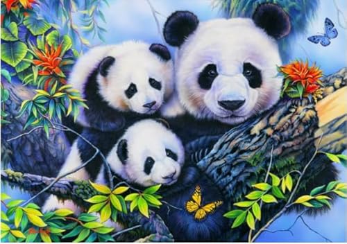 HfmQuisutron Panda Art Poster Puzzle 1000 Teile Holzpuzzle für Erwachsene Dekompression Spiele Geschenk Fy14Kq