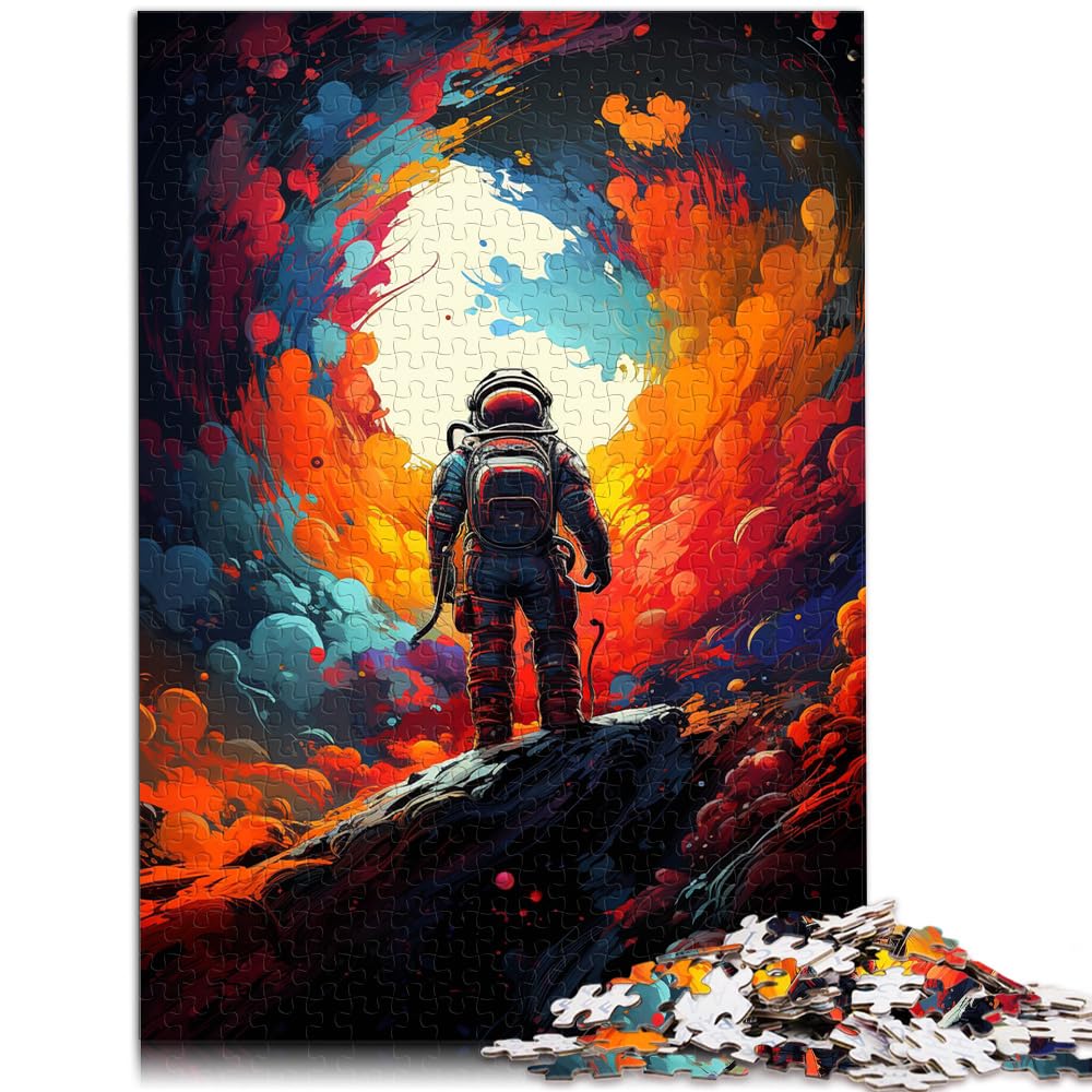 Puzzle für Puzzle-Astronaut im Farbraum, 1000 Teile, Premium-Puzzle, Holzpuzzle zum Stressabbau, schwierige Herausforderung, 1000 Teile (50 x 75 cm)