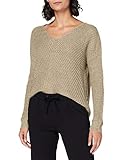 JDY Damen JDY New Megan L/S Trui Knt Noos Pullover, Cement/Detail:w. Black Ply, XL EU