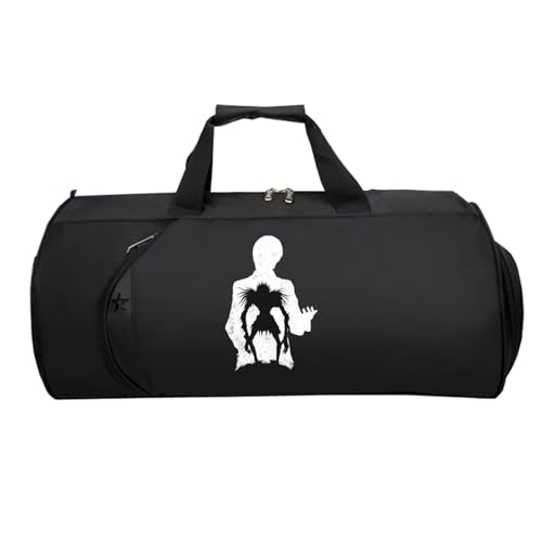 Death No. te Kleine Reisetasche Damen, Faltbare Reisetasche HandgepäCk, Reisetasche Weekendertasche füR Damen Herren Flugzeug(Black 5)