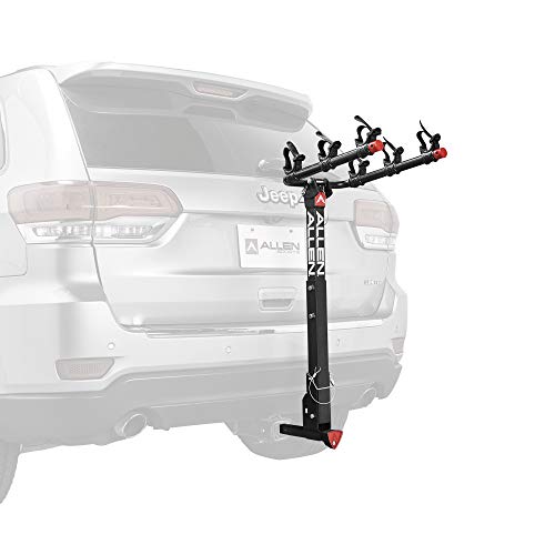 Allen Sports Deluxe Locking Quick Release 3-Bike Carrier für 5,1 cm & 1 4 Zoll Anhängerkupplung, Modell 532QR, Schwarz