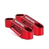 Motorrad Für Zontes G1 125 Für ZT125 G1 Für ZT125U ZT 125 U ZT 310R 310X ZT310R Rückspiegel Montieren Extender Halterung Riser Aluminium Spiegel angehoben (Farbe : Rot)