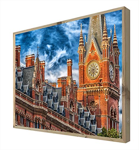 CCRETROILUMINADOS Big Ben London beleuchtetes Schild mit LED-Licht, Methacrylat, Mehrfarbig, 60 x 80 cm