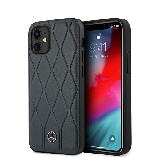 Mercedes MEHCP12SMULNA hardcase Wave Line Hülle für iPhone 12 Mini 5,4" Blau