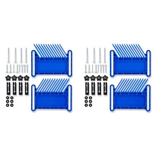 Uhidka 2X Verbesserte Featherboard-Sicherheitsvorrichtung, Stapelbares Featherboard, Passend für die Meisten Standard-, T-Nuten, T-Schienen ein TischkreissäGen, Blau