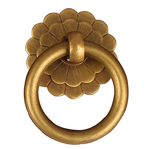 Legierung Vintage Ring Pull Knob Handle, Tür-/Küchenbeschläge, Schrankknöpfe, antike Küchenschrank-/Schubladenknöpfe, Vintage-Garderobentürring-Zuggriffe, 4er-Pack(50mm)