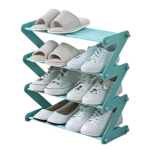 CNBYDK Schuh-Organizer, Schuhregal, kreatives, zusammenklappbares Schuhregal, kleines Schuhregal, für Flur, Wohnzimmer, Schlafzimmer, Schuh-Organizer-Regal, 47,5 × 19 × 46 cm, Schuhregal