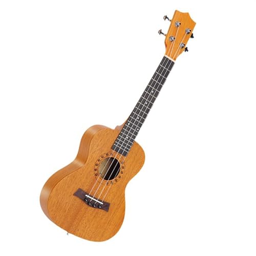 23-Zoll-Ukulele, matt, Vollmahagoni-Korpus, Holzgriffbrett-Ukulele, 4-saitige kleine Gitarre Ukulele Einsteiger Kit