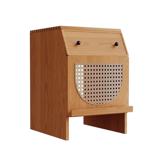 FUHAI-666 Kehrroboter-Organizer, Kehrroboter-Regal, Massivholz, Kehrroboter-Schrank, Sideboard, Lagerschrank(Cherry,C-48x70x53cm)