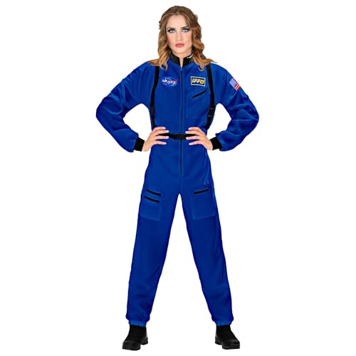 Widmann - Kostüm Astronautin, Raumanzug, Overall blau, Weltall, Space Girl, Raumfahrer, Faschingskostüme