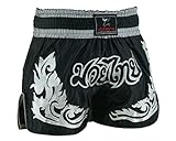 Islero Muay Thai Shorts MMA Kampfsport Grappling Kickboxen UFC Käfigkämpfe Fitnessstudio Training Herren Damen Kleidung Ausrüstung (klein, silberfarben)