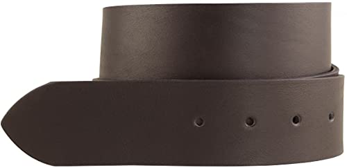 BELTINGER Gürtel aus Vollrindleder ohne Schnalle 4,5 cm | Jeans-Gürtel für Damen Herren 45mm | Breiter Leder-Gürtel | Braun 105cm