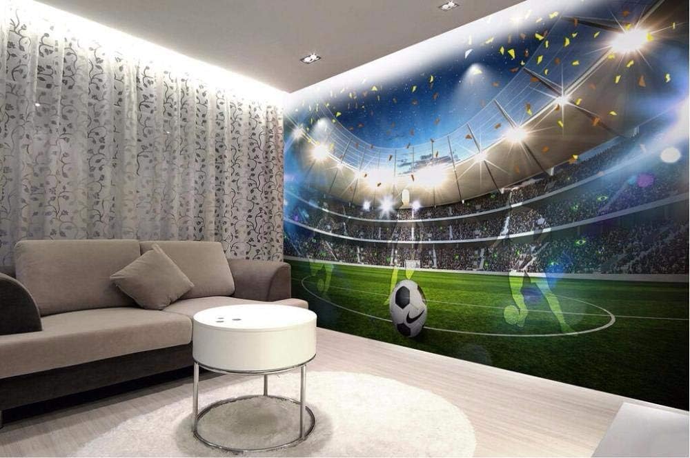 Fußball-Stadionlichter 3D Tapete Poster Restaurant Schlafzimmer Wohnzimmer Sofa TV Dekorative Wand-150cm×105cm