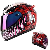 Motorrad Modularer Integralhelm DOT/ECE Approved - Modularer Integralhelm Visier Sonnenblende, Fashion Sports Rapid Street Dirt Bike Four Seasons Motorrad Rennhelm,#3,S