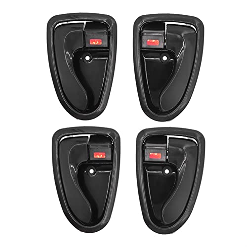 DOFABI Auto-Innentürgriffe Auto vorne for hinten Links rechts Fahrerseitengriff, for Hyundai, Accent 2000-2006 Schwarz ABS ABS Türgriff(4pcs One Set)