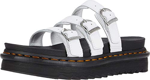 Dr Martens Slide Sandal Boots, Weißes Hydro-Leder, 37 EU