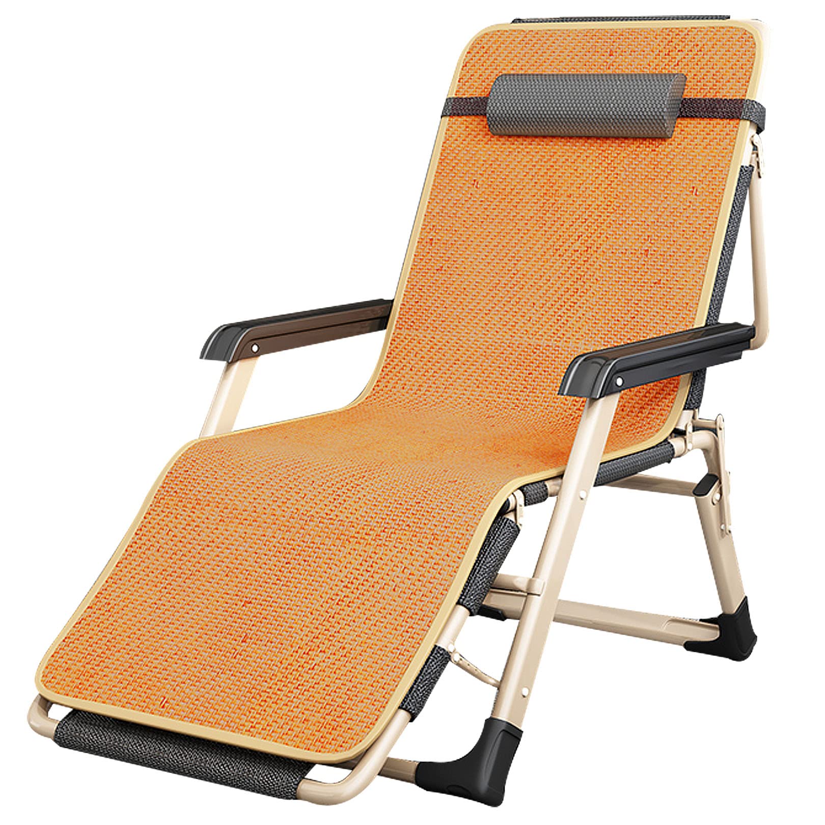 YTGDBDG Sonnenliege Zero Gravity Chair Patio Lounge Chair, Verstellbarer Zero-Gravity-Lounge Chair, Faltbare und leicht zu tragende Sonnenliege mit abnehmbarem coolem Rattan-Pad