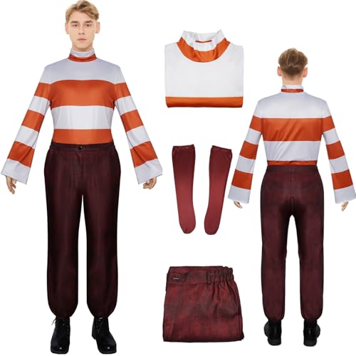 AYYOHON Angst-Kostüm, T-Shirt, Hose, Socken, Set, innen, Cosplay, Out, 2 Outfits, Halloween, Emotionen, Cartoon, Film, Kostüm, Erwachsene, XL