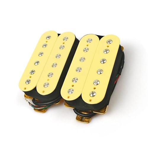 Gitarren-Tonabnehmer Doppelspulen-Humbucker Im Offenen Stil, Hals- Und Steg-Tonabnehmer Für E-Gitarre, Keramikmagnet (Color : Off white A set)