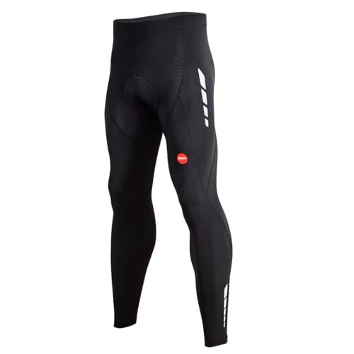 Souke Sports Fahrradhose Herren Lang 3D gepolsterte Legging Radsport Lange Hosen Atmungsaktiv Radhose Herren Lang für Herbst Frühling