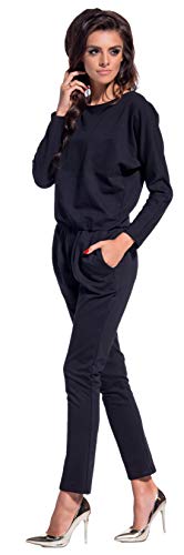 Lemoniade eleganter Jumpsuit in verschiedenen Varianten und Farben, Modell 3 Schwarz, Gr. S (34/36)