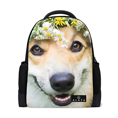 My Daily Wales Corgi Pembroke Dog Blume Rucksack 35,6 cm Laptop Daypack Schultasche für Reisen College Schule