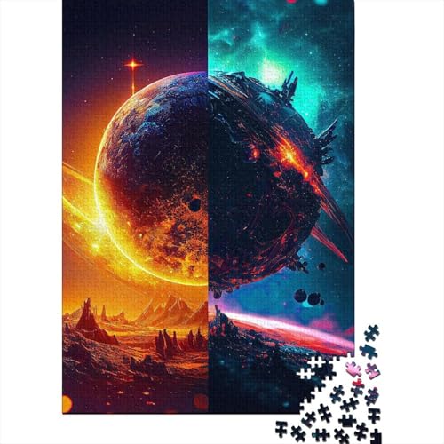 New Worlds Holzpuzzle für Erwachsene und Teenager, 500 Teile, für Erwachsene, anspruchsvolles Puzzlespiel und Familienspiel 20,47x14,96 Zoll