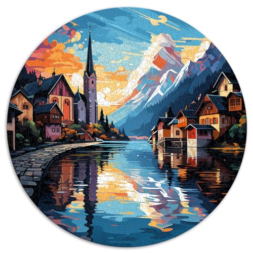 Spielzeug Puzzle Hallstatt farbenfrohes echtes Puzzle für Erwachsene 1000 Teile 26,5 x 26,5 Zoll Lernpuzzle für die ganze Familie