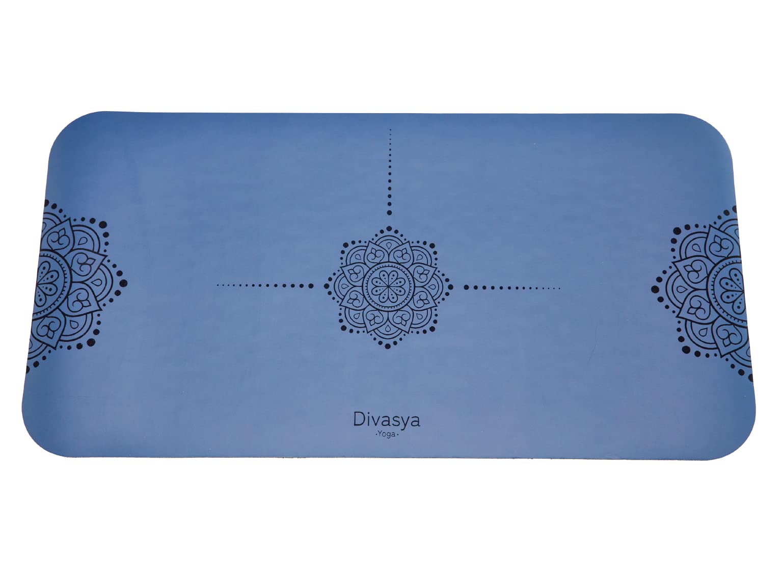 DIVASYA Yoga-Knie-Pad: Yoga-Kissen, Knieschoner, Yoga-Knie-Polster (64x33cm), stark dämpfender Naturkautschuk & rutschfeste professional grip Oberfläche. Auch für Ellbogen/Handgelenke (Blau)