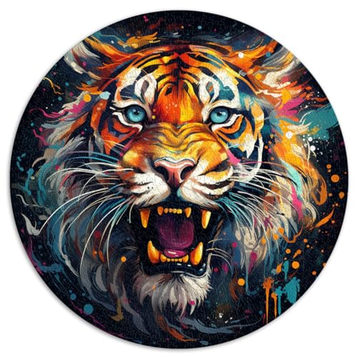 Puzzle für Tiertiger, 1000 Teile, 26,5 x 26,5 Zoll, Spielspielzeug, Spaß bei Aktivitäten zu Hause, Geburtstagsgeschenk, Reisegeschenk,